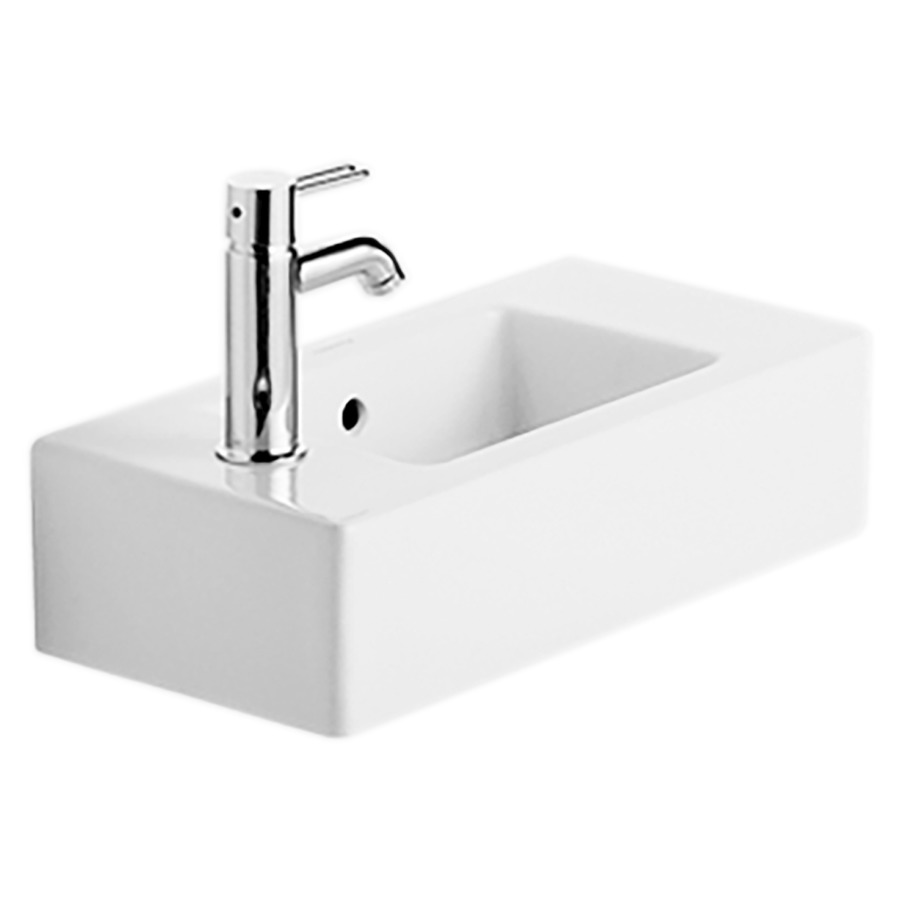 Lave-mains VERO
50 x 25 cm, céramique
avec trop-plein