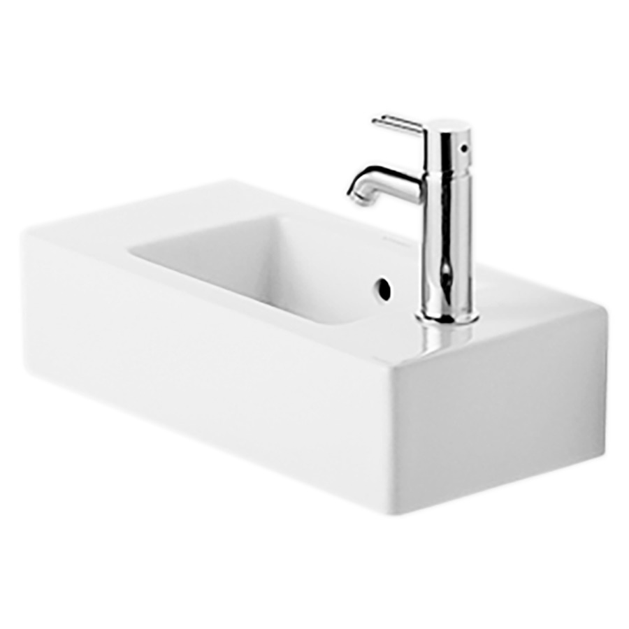 Lave-mains VERO
50 x 25 cm, céramique
avec trop-plein