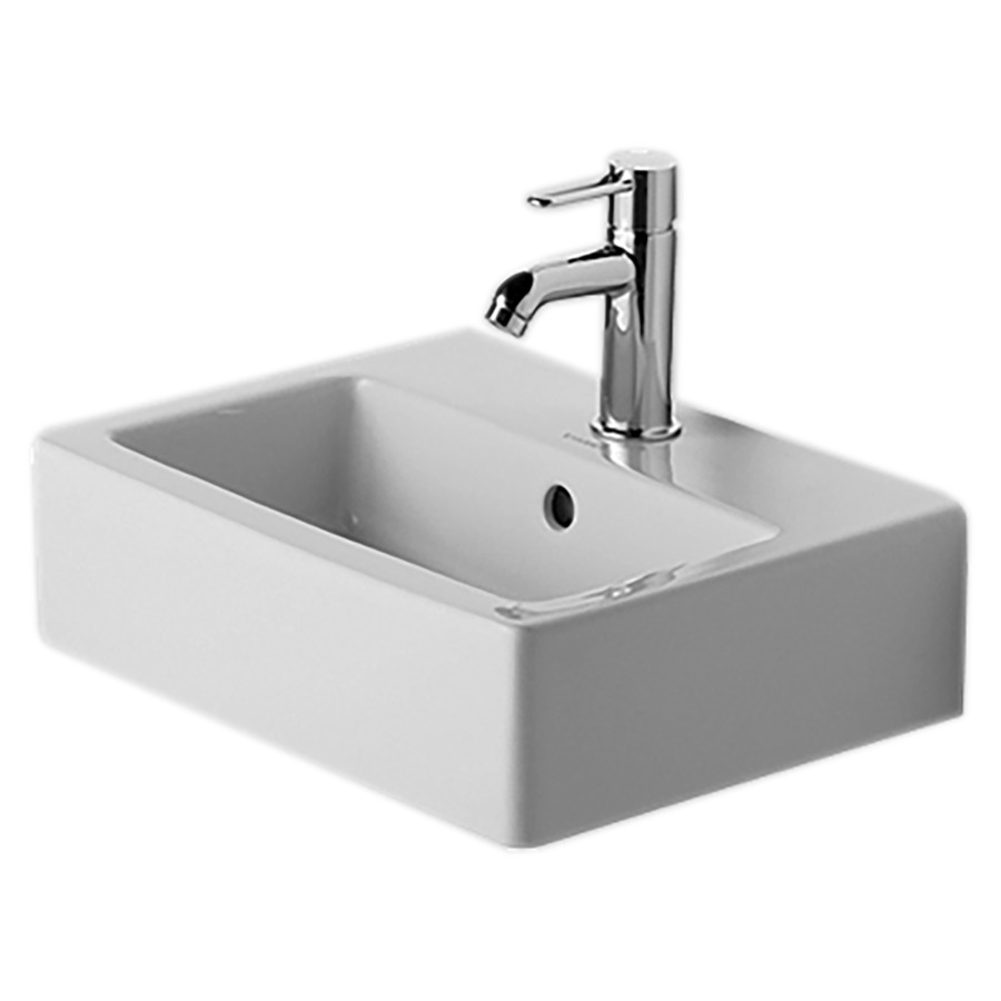 Lave-mains VERO
45 x 35 cm, céramique
poli, avec trop-plein
matériel de fixation