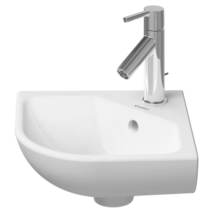 Lave-mains d'angle ME BY
STARCK, 43 x 38 cm, céramique
avec trop-plein
