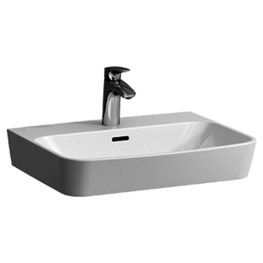 Lave-mains MODERNA R
48 x 36 cm, céramique
avec trop-plein