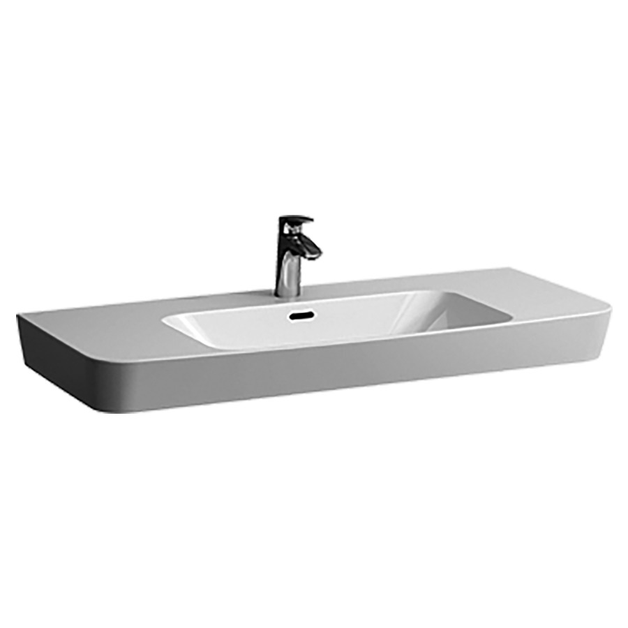 Lavabo MODERNA R
104 x 46,5 cm, céramique
pour meuble suspendu, avec
trop-plein