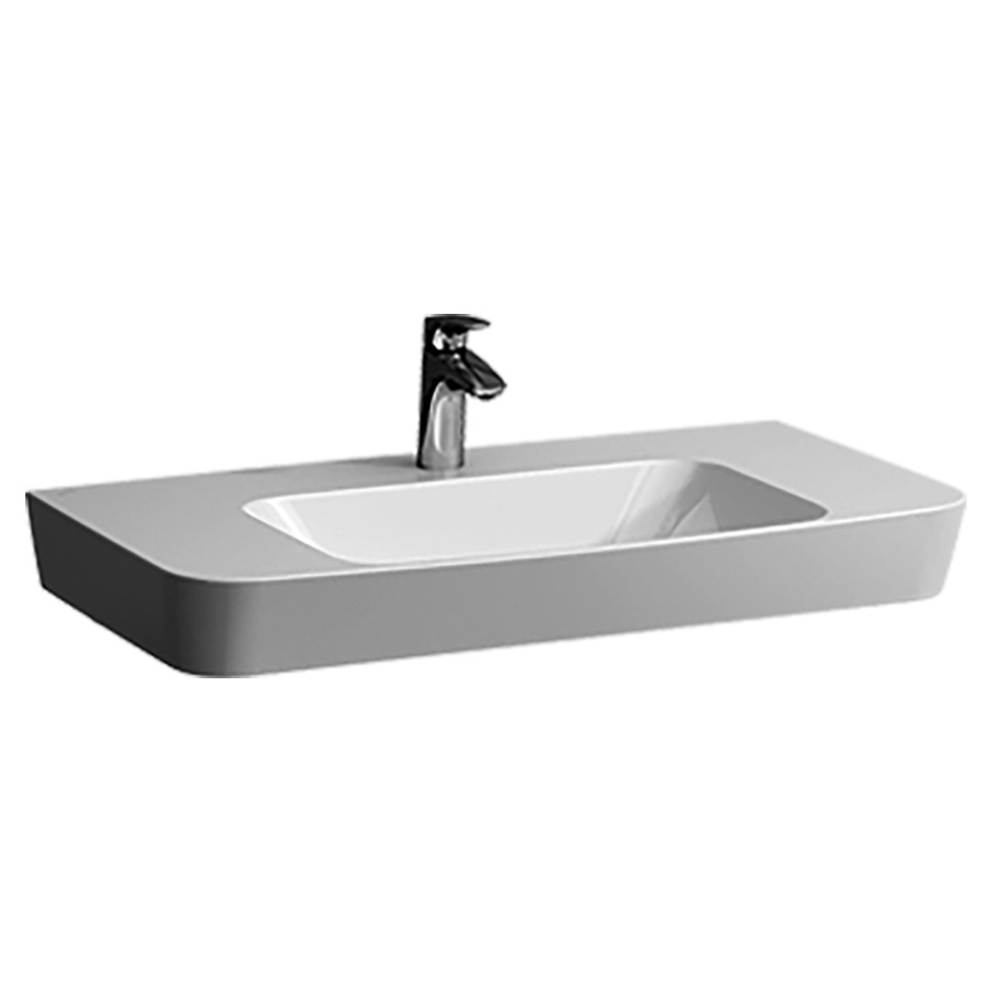 Lavabo MODERNA R
84 x 46,5 cm, céramique
pour meuble suspendu, sans
trop-plein