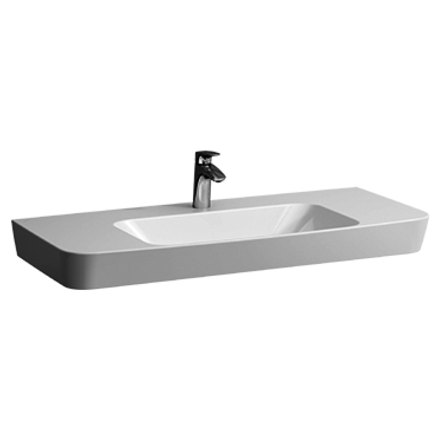 Lavabo MODERNA R
104 x 46,5 cm, céramique
pour meuble suspendu, sans
trop-plein