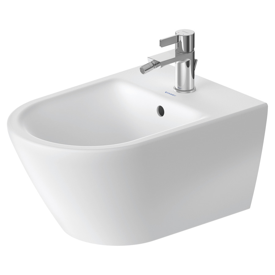 Bidet mural D-NEO
54 x 37 cm, céramique, avec
trop-plein, matériel de
fixation Durafix