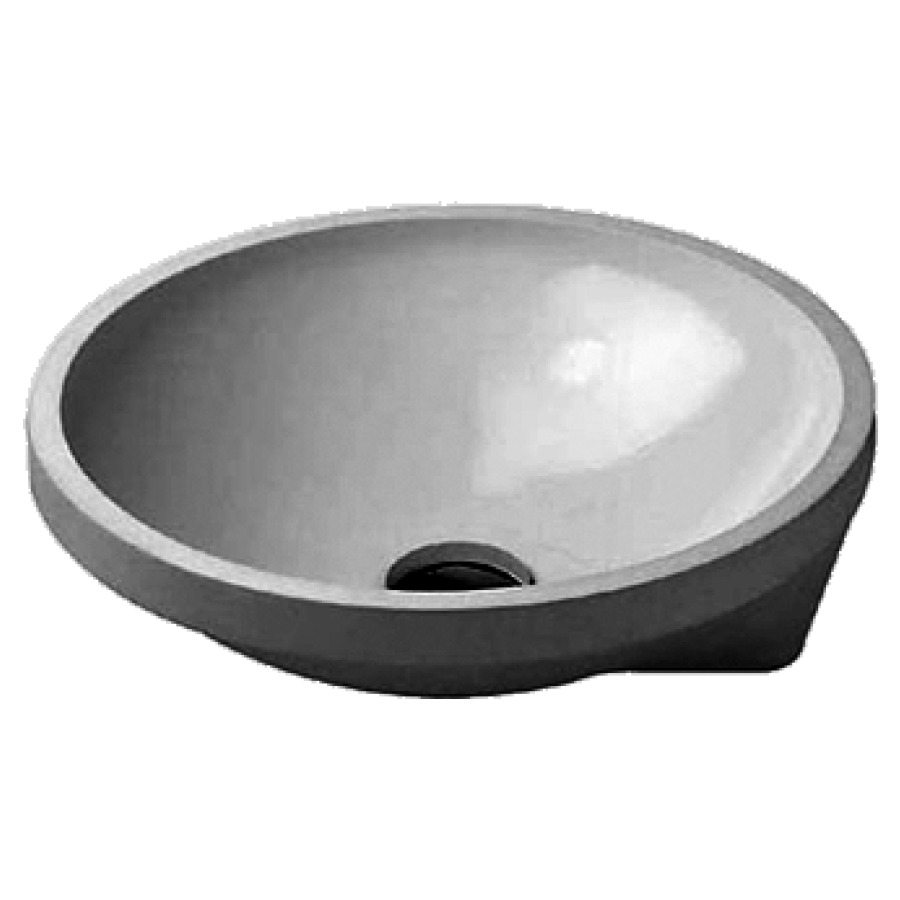 Lavabo à encastrer ARCHITEC
D 40 cm, céramique, sans
trop-plein, sans tablette pour
robinetterie, avec matériel de
fixation pour montage dans
bois