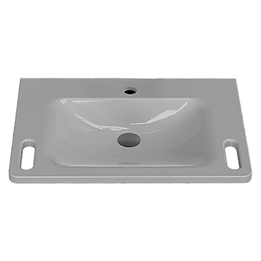Lavabo LIBERTY
75 x 55 cm, coulée minérale
sans trop-plein, avec vidage
Clou