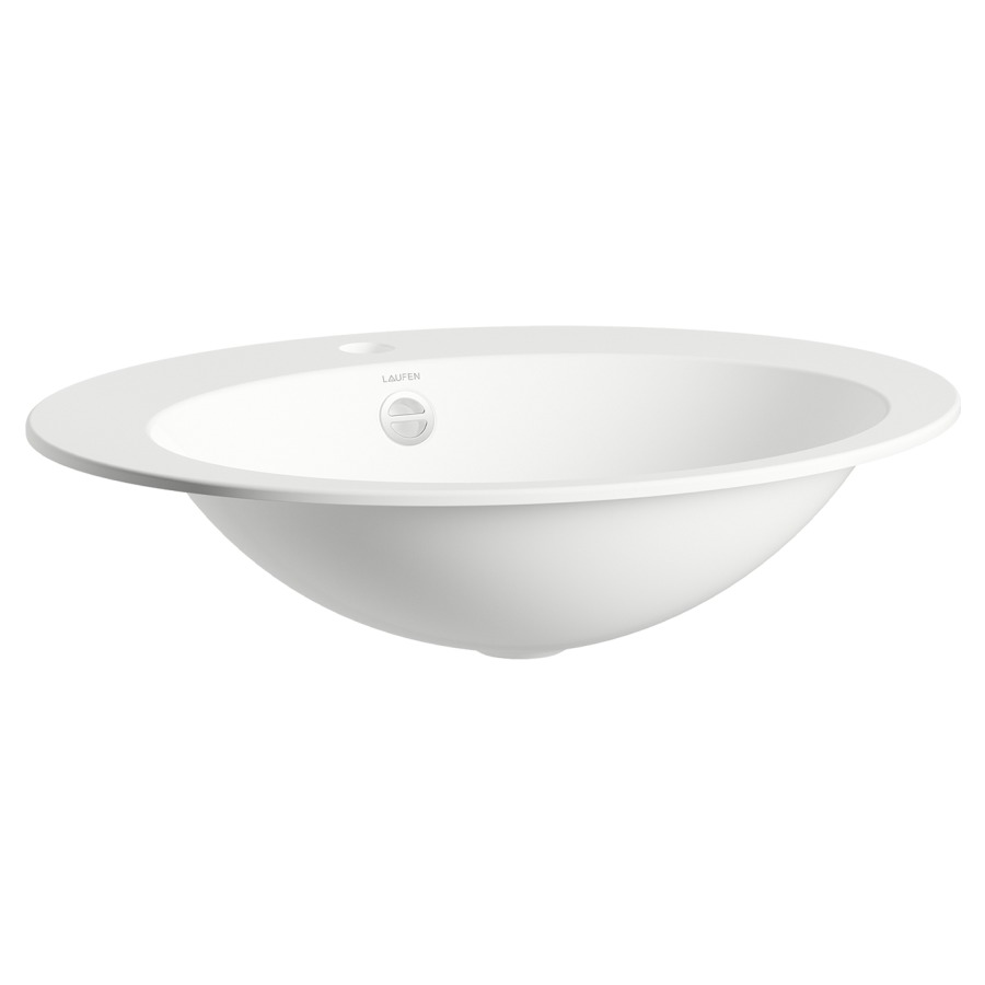 Lavabo à insérer Form
60 x 50 cm
acier vitrifié à l'intérieur
et à l'extérieur, avec
trop-plein, garniture de
trop-plein chromée, matériel
de fixation