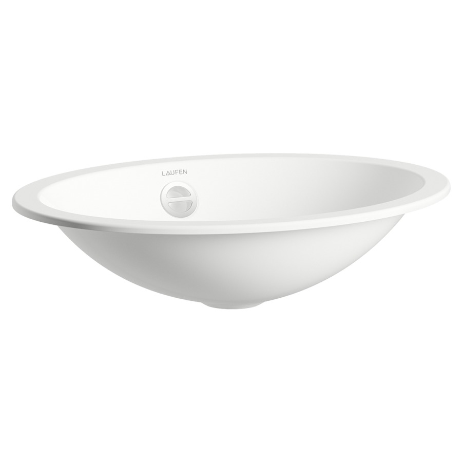 Lavabo à insérer Form
42,5 x 32,5 cm
acier vitrifié à l'intérieur
et à l'extérieur, avec
trop-plein, garniture de
trop-plein chromée, matériel
de fixation