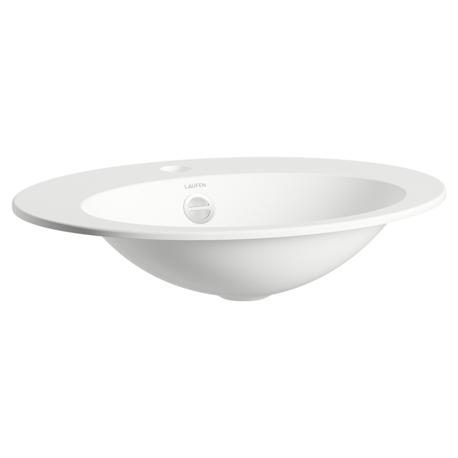 Lavabo à insérer Form
50 x 40 cm
acier vitrifié à l'intérieur
et à l'extérieur, avec
trop-plein, garniture de
trop-plein chromée, matériel
de fixation