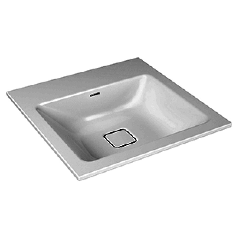 Lavabo à encastrer CONO
50 x 50 x 1,4 cm, acier
sans trop-plein