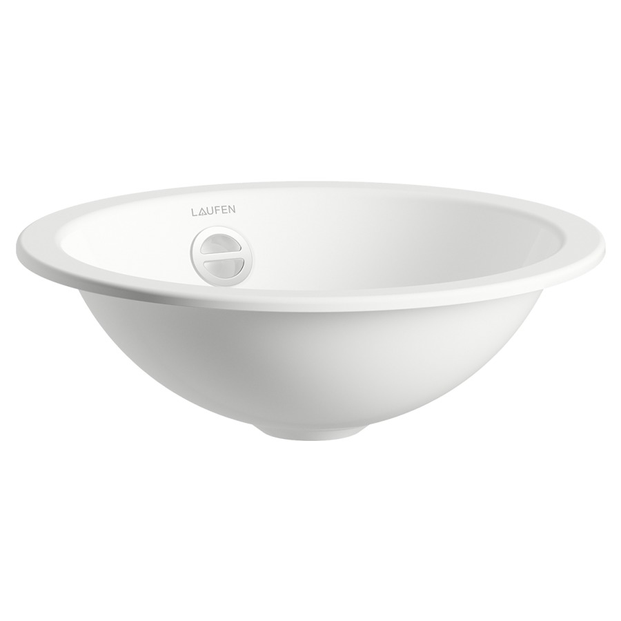 Lavabo à insérer Form
D 32,5 cm, acier
émaillé à l'intérieur et
à l'extérieur, avec
de trop-plein, matériel de
fixation, garniture de trop-
plein chromée