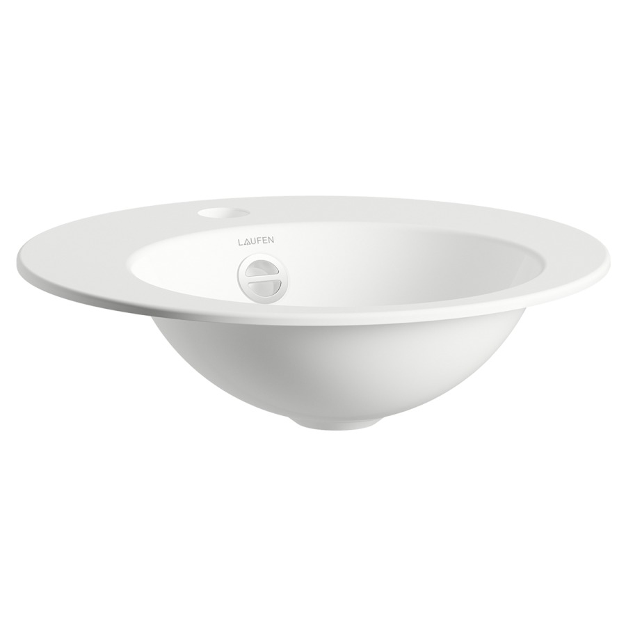 Lavabo à insérer Form
D 40 cm, acier
émaillé à l'intérieur et
à l'extérieur, avec trop-plein
matériel de fixation
garniture de trop-plein
chromée