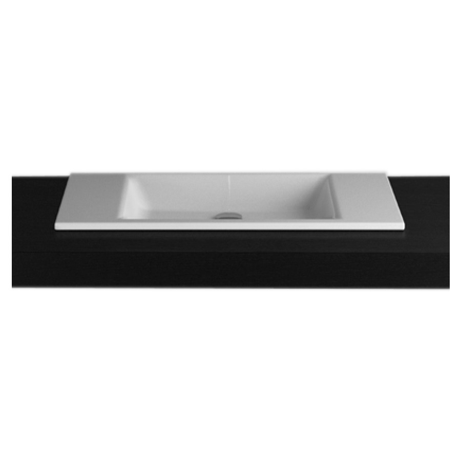 Lavabo à insérer STUDIO
80 x 40 x 1 cm, acier
matériel de fixation
sans trop-plein
sans tablette de robinetterie
