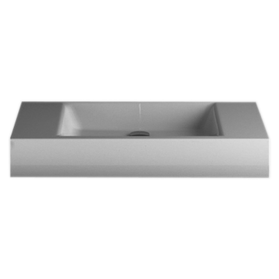 Lavabo à poser STUDIO
80 x 40 x 8 cm, acier
matériel de fixation
sans trop-plein
sans tablette de robinetterie