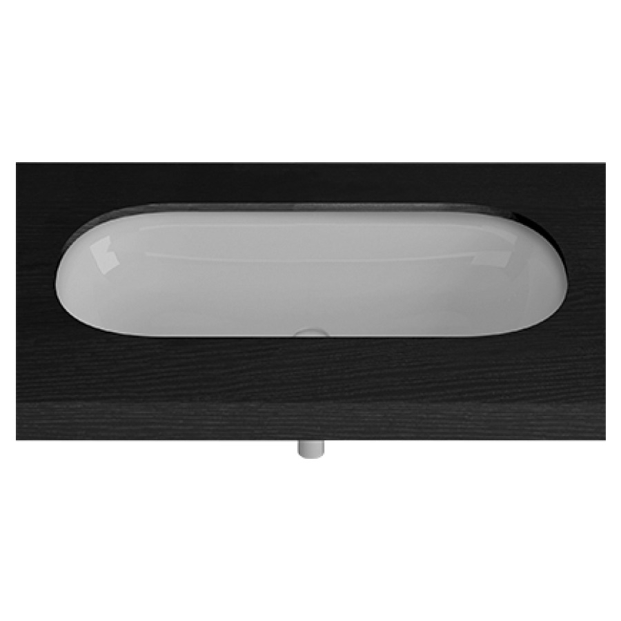 Lavabo à encastrer DUETT
72,6 x 33,2 cm, acier
sans trop-plein