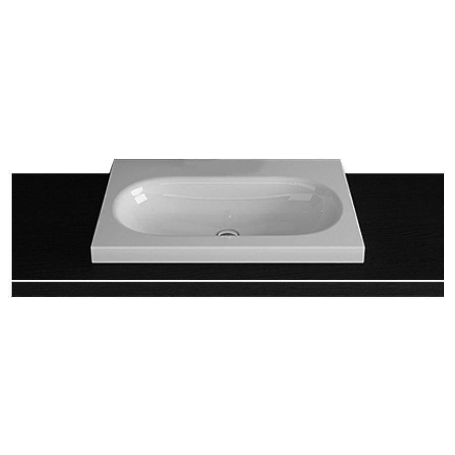 Lavabo à poser DUETT
80 x 45 x 6 cm, acier
sans trop-plein
matériel de fixation