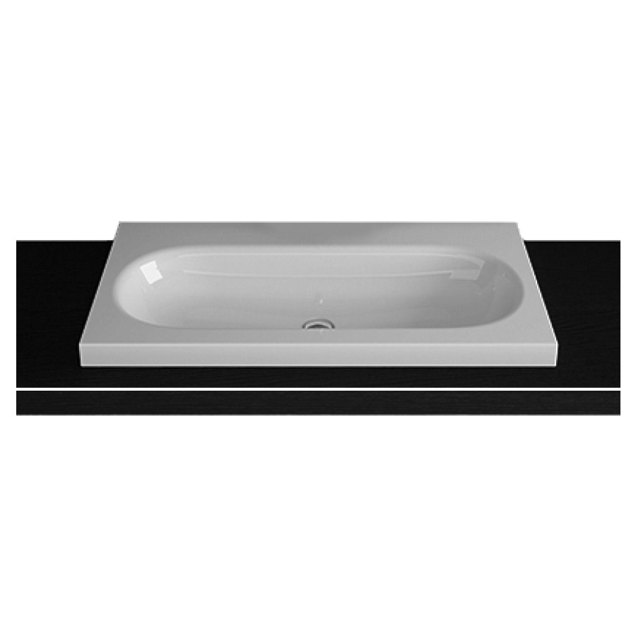 Lavabo à poser DUETT
100 x 45 x 6 cm, acier
sans trop-plein
matériel de fixation