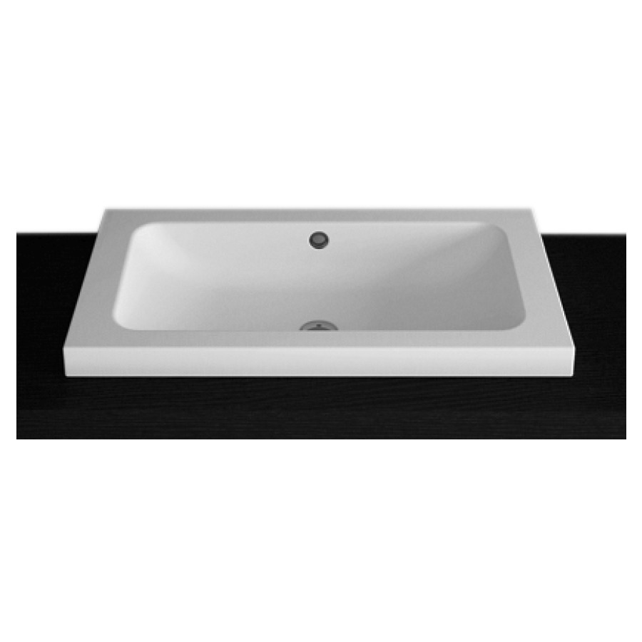 Lavabo à poser CONTURA
85 x 45 x 6 cm, acier
matériel de fixation
avec trop-plein