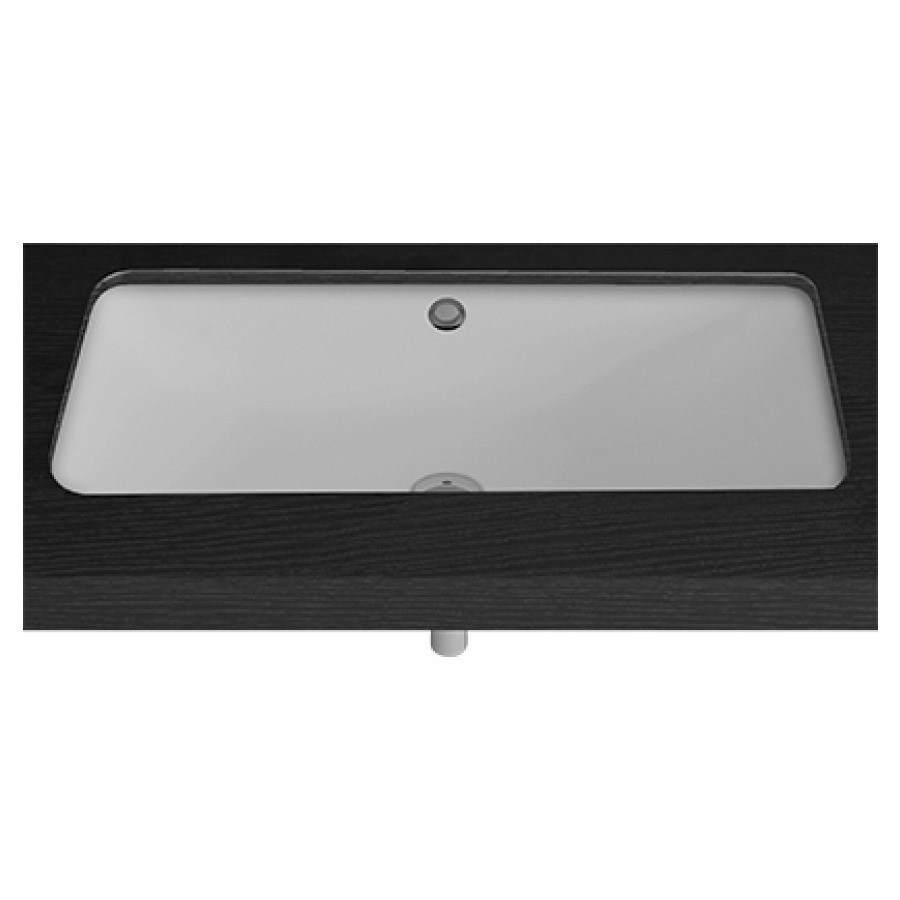 Lavabo à encastrer CONTURA
92,6 x 35,8 cm, acier
avec trop-plein, avec
garniture de trop-plein chromé