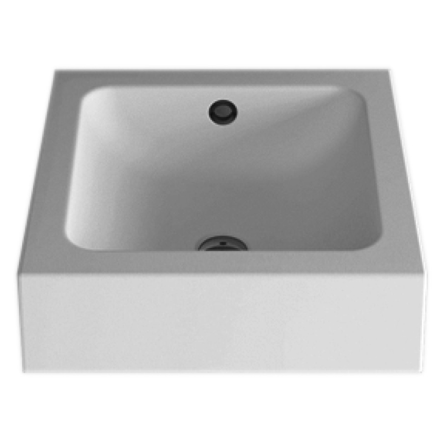 Lavabo CONTURA
47 x 50 x 14 cm, acier
pour montage mural
matériel de fixation
avec trop-plein