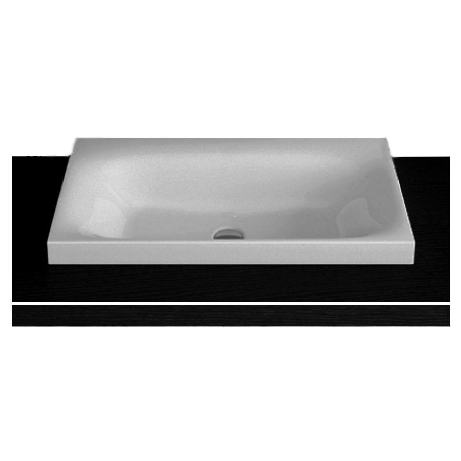 Lavabo à poser VIVA
80 x 42,5 x 6 cm, acier
matériel de fixation
sans trop-plein
sans tablette de robinetterie