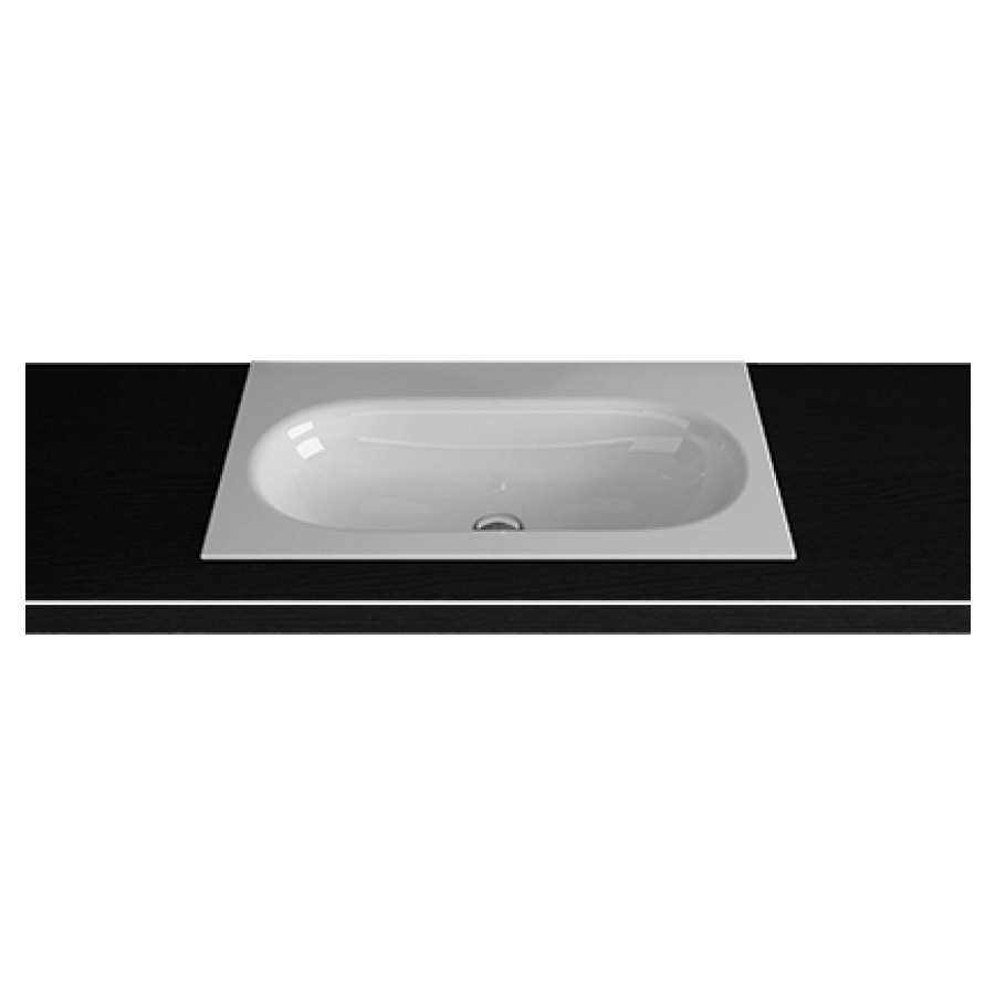 Lavabo à insérer DUETT
80 x 45 x 1 cm, acier
sans trop-plein
matériel de fixation