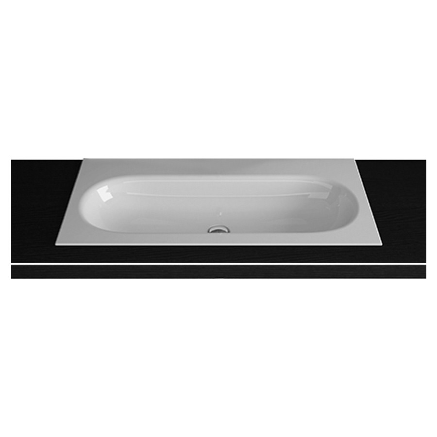 Lavabo à insérer DUETT
100 x 45 x 1 cm, acier
sans trop-plein
matériel de fixation