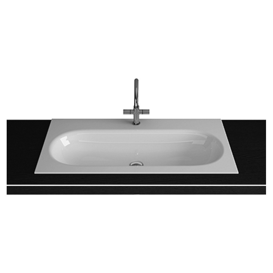 Lavabo à insérer DUETT
100 x 50 x 1 cm, acier
sans trop-plein
matériel de fixation