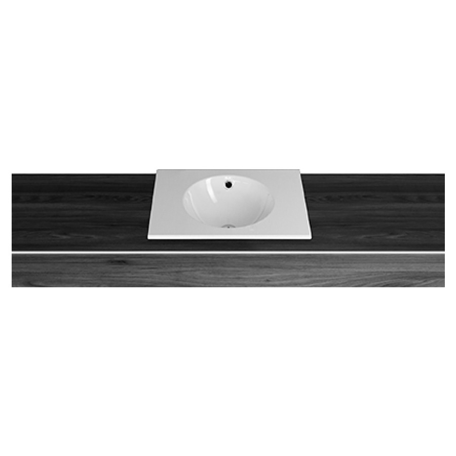 Lavabo à insérer ORBIS
60 x 45 x 1 cm, acier
avec trop-plein, sans tablette
de robinetterie