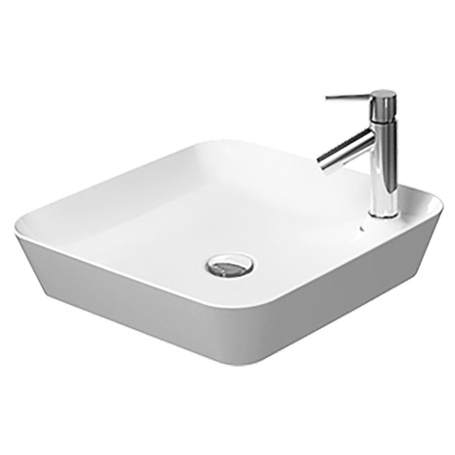 Lavabo à poser CAPE COD
46 x 46 cm, céramique
DuraCeram, sans trop-plein
coloris intérieur blanc