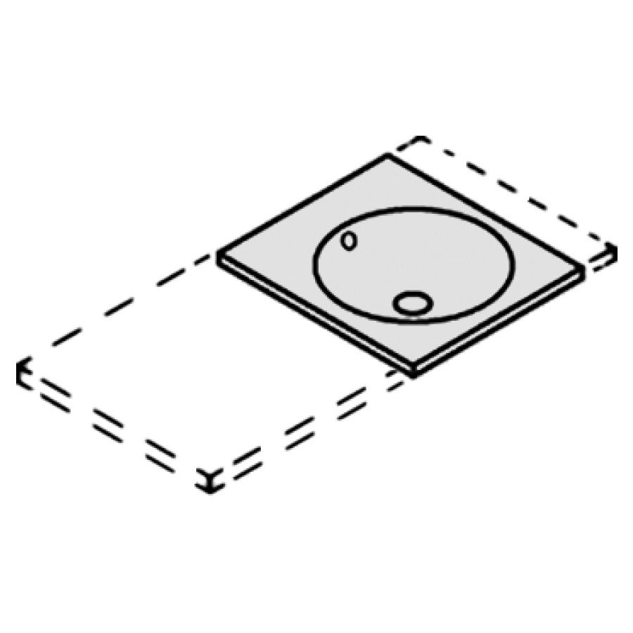 Lavabo à insérer ORBIS VARIO
44-100 x 45 x 1 cm, acier
avec trop-plein, sans tablette
de robinetterie, lavabo à
droite, MESURES EXACTES
SELON PRISE DE MESURE
