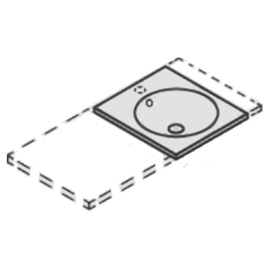 Lavabo à insérer ORBIS VARIO
44-100 x 50 x 1 cm, acier
avec trop-plein, avec tablette
de robinetterie, lavabo à
droite, MESURES EXACTES
SELON PRISE DE MESURE