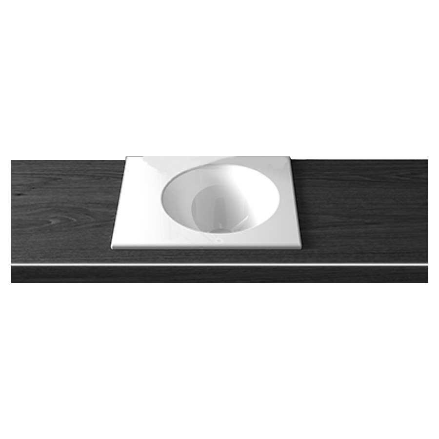 Lavabo à insérer ORBIS MINI
35 x 30 x 1 cm, acier
sans trop-plein, lavabo à
droite