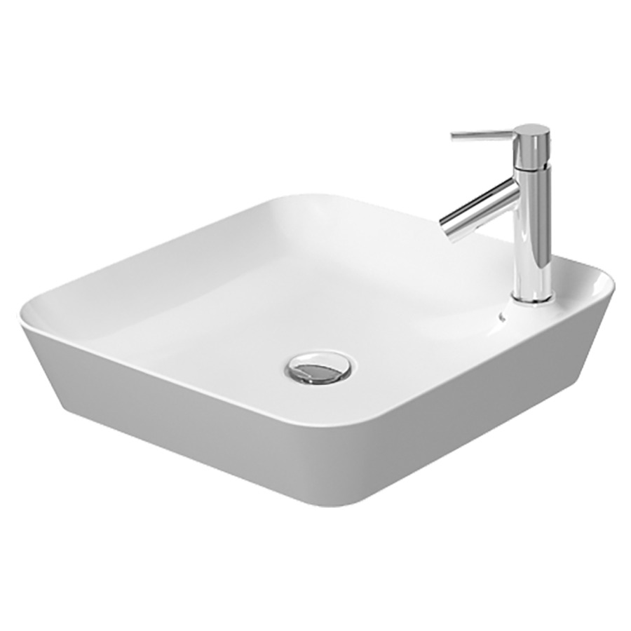 Lavabo à poser CAPE COD
46 x 46 cm, céramique
DuraCeram, sans trop-plein
coloris intérieur blanc mat