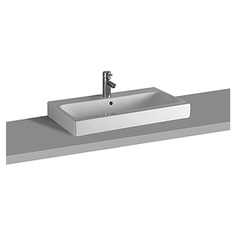 Lavabo à poser ICON
75 x 48,5 cm, céramique
avec trop-plein