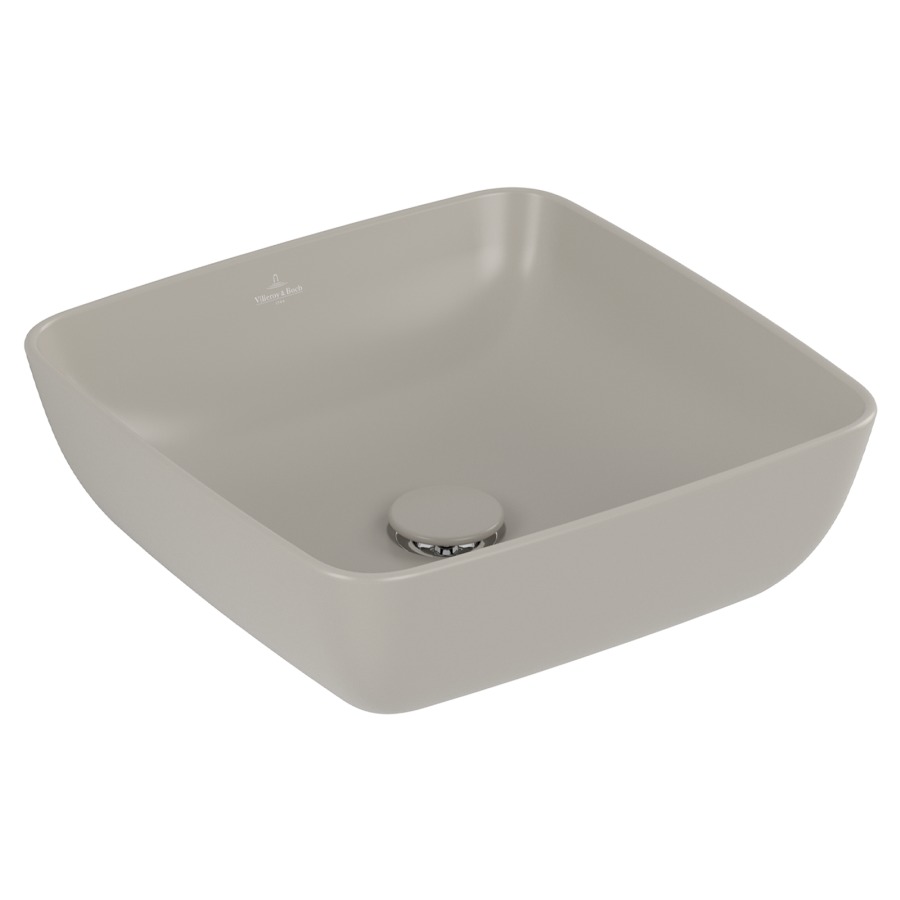 Lavabo à poser ARTIS
41 x 41 cm, céramique
anguleux, sans trop-plein