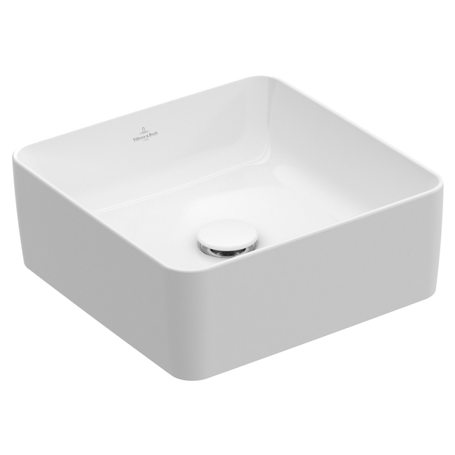 Lavabo à poser COLLARO
38 x 38 cm, céramique, carré
sans trop-plein