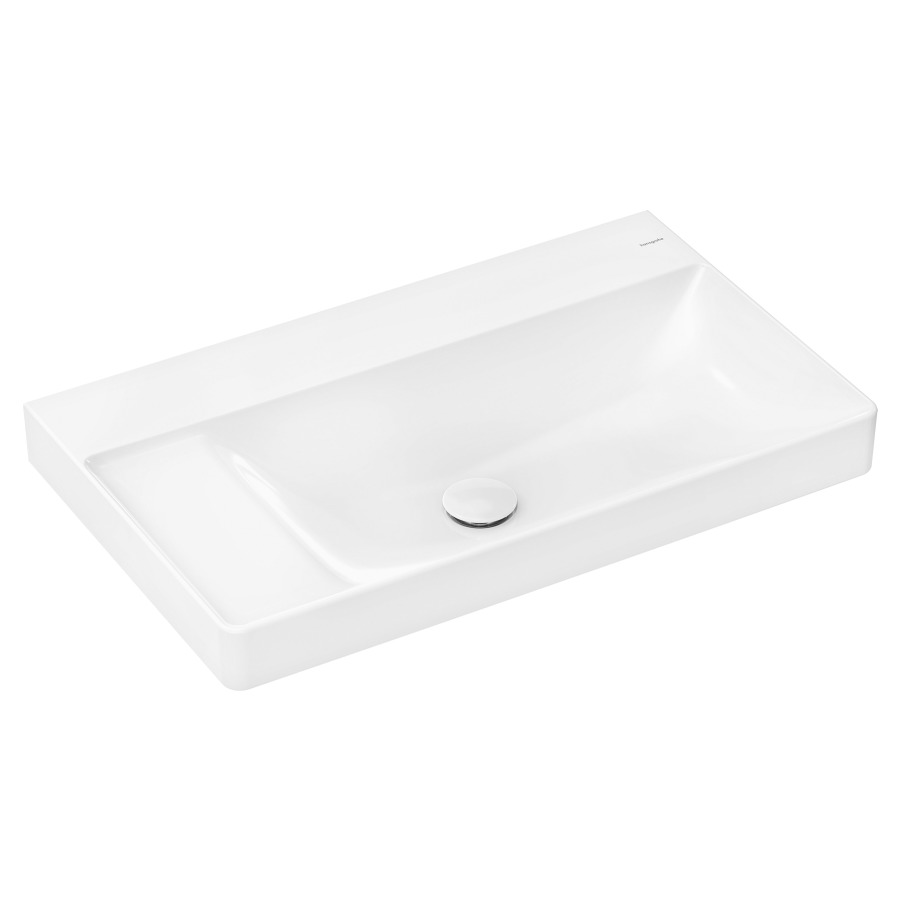 Lavabo XELU Q
80 x 48 x 8 cm
céramique, sans trop-plein
SmartClean, tablette à gauche
avec garniture d'écoulement
non verrouillable, adapté au
soubassement 243 039