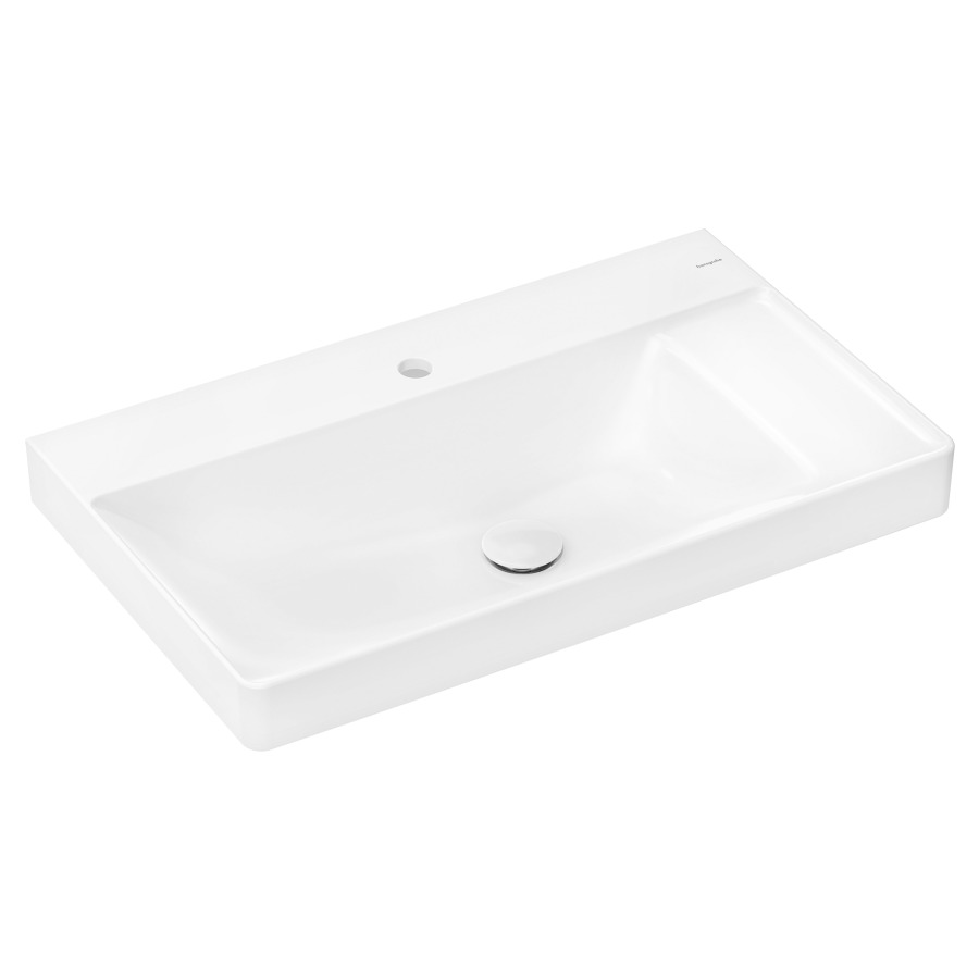 Lavabo XELU Q
80 x 48 x 8 cm
céramique, sans trop-plein
SmartClean, tablette à droite
avec garniture d'écoulement
non verrouillable, adapté au
soubassement 243 039