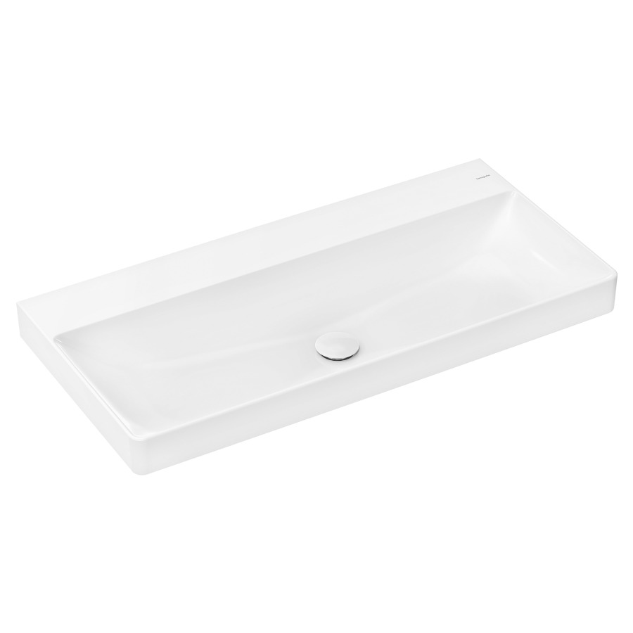 Lavabo XELU Q
100 x 48 x 8 cm
céramique, sans trop-plein
SmartClean, avec garniture
d'écoulement non verrouillable
adapté au soubassement 243 040