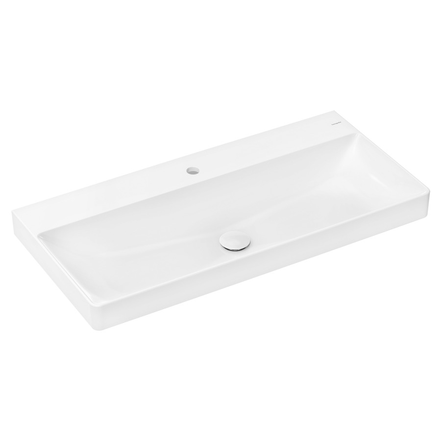Lavabo XELU Q
100 x 48 x 8 cm
céramique, sans trop-plein
SmartClean, avec garniture
d'écoulement non verrouillable
adapté au soubassement 243 040