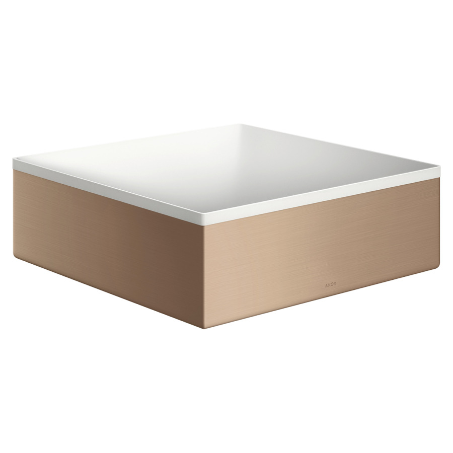 Lavabo à poser SUITE
28,5 x 28,5 cm, H 9,5 cm
SolidSurface, sans trop-plein