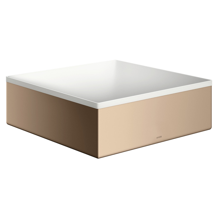 Lavabo à poser SUITE
28,5 x 28,5 cm, H 9,5 cm
SolidSurface, sans trop-plein