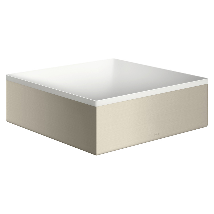 Lavabo à poser SUITE
28,5 x 28,5 cm, H 9,5 cm
SolidSurface, sans trop-plein