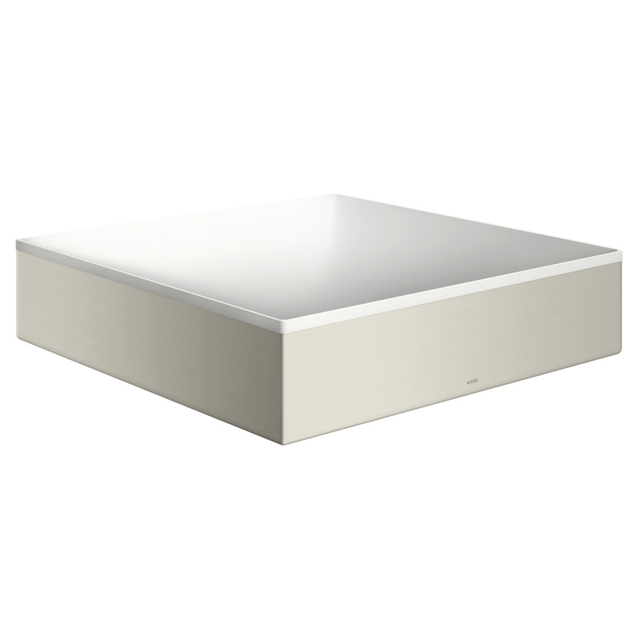 Lavabo à poser SUITE
40 x 40 cm, H 9,5 cm
SolidSurface, sans trop-plein