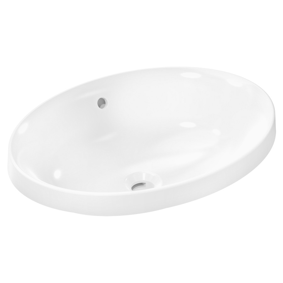 Lavabo à encastrer XUNIVA D
55 x 40 x 13 cm
céramique, avec trop-plein
SmartClean, sans garniture
d'écoulement