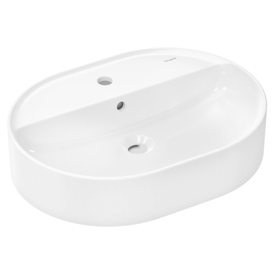 Lavabo à poser XUNIVA U
60 x 45 x 9,5 cm
céramique, avec trop-plein
SmartClean, sans garniture
d'écoulement