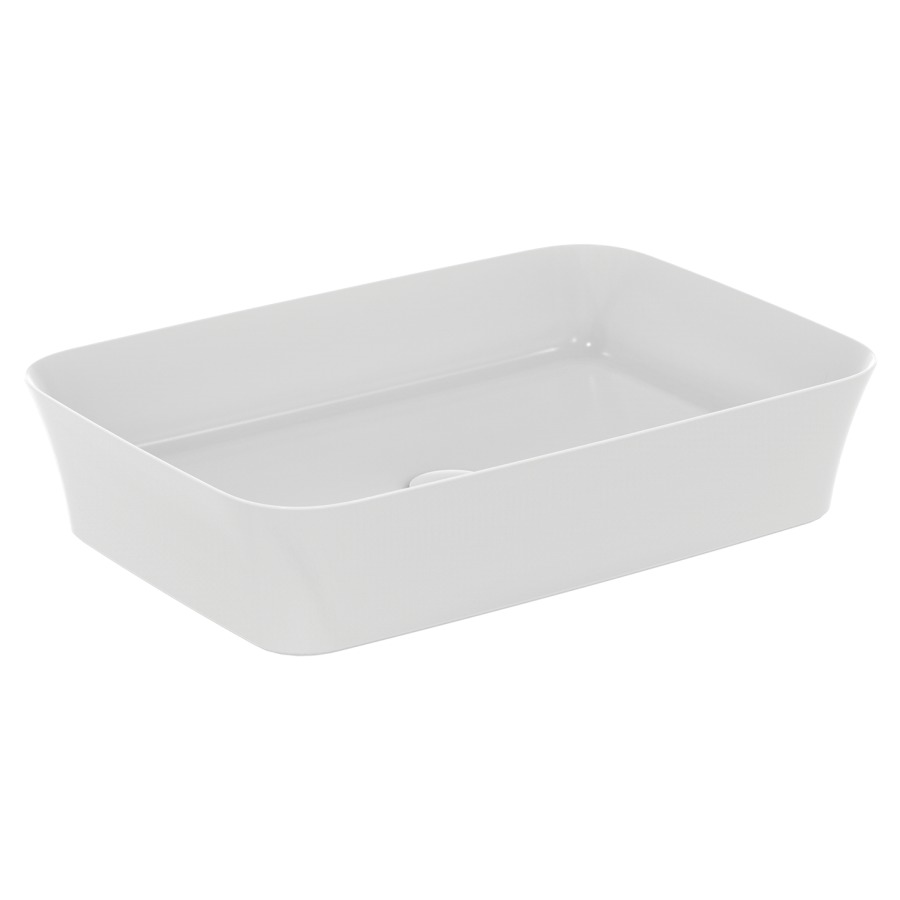Lavabo à poser IPALYSS
55 x 12,5 x 38 cm, céramique
sans trop-plein, avec
matériel de fixation
(lavabos à poser colorés avec
vidage non obturable coloré
vidage non obturable blanc
853 192 doit être commandée
séparément)
