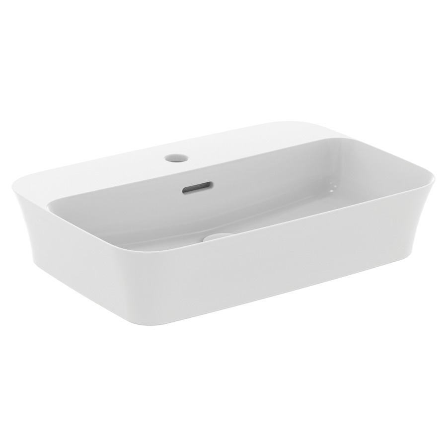 Lavabo à poser IPALYSS
55 x 14,5 x 38 cm, céramique
avec trop-plein, avec
matériel de fixation